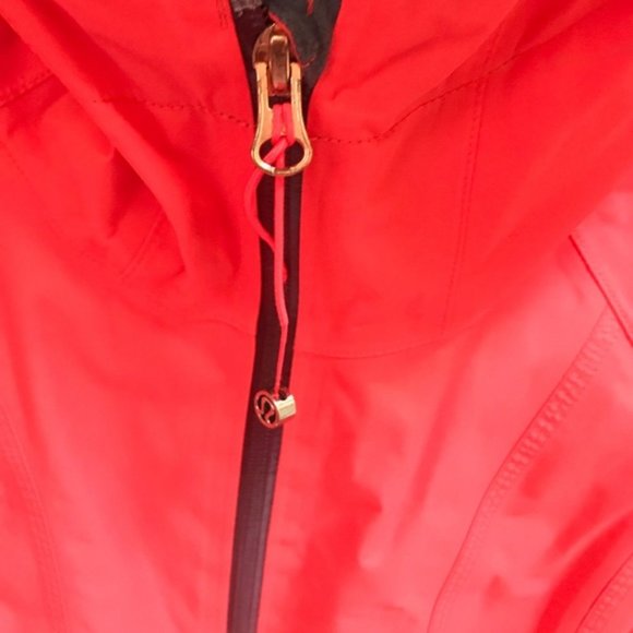 Lululemon Right As Rain Jacket Coral Hood Soft Shell Coat Trench Waterproof Zip - Picture 6 of 15